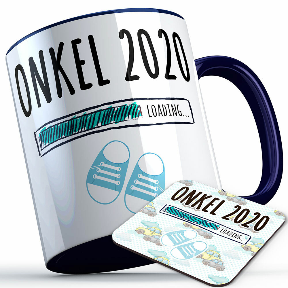 "Onkel 2020 loading... (Junge)" Tasse inkl. passendem Untersetzer (4 Varianten) 92236