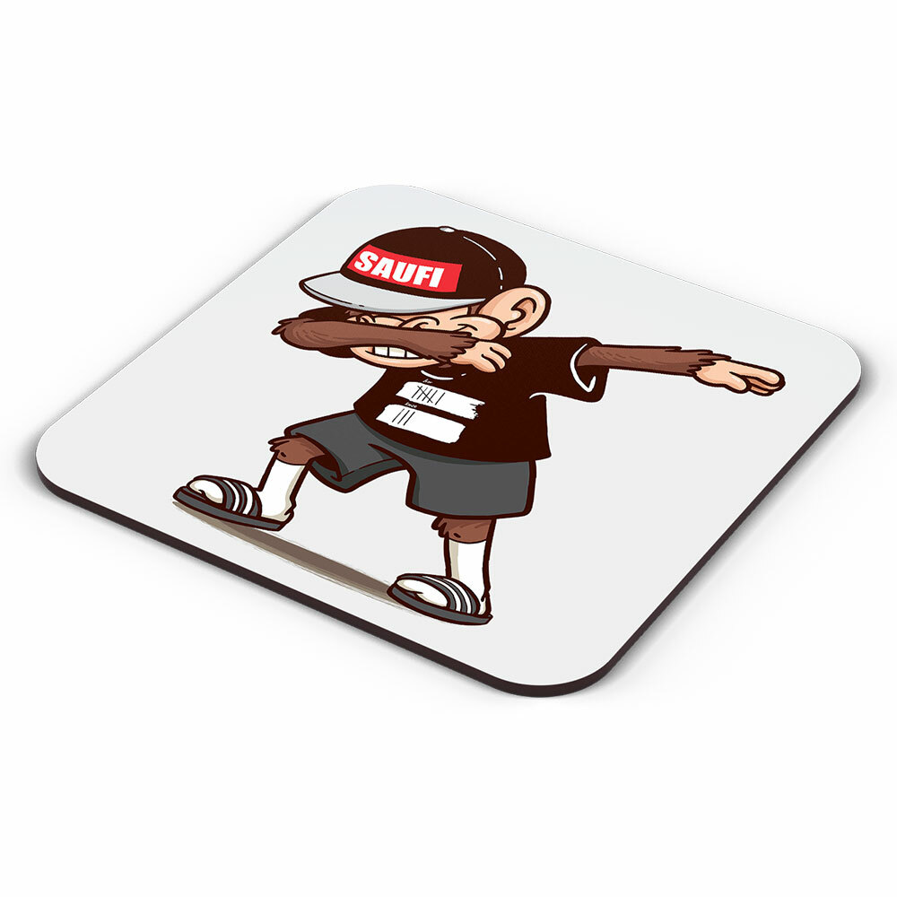 "Saufi Affe" Bieruntersetzer aus Hartfaser (Motiv: Dab Dance) 92238