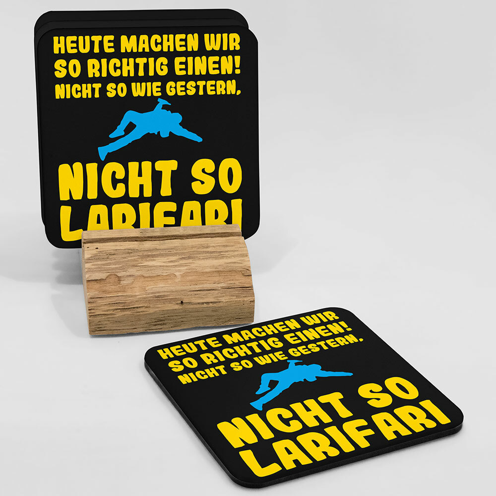 "Heute machen wir so richtig einen..." Bieruntersetzer aus Hartfaser