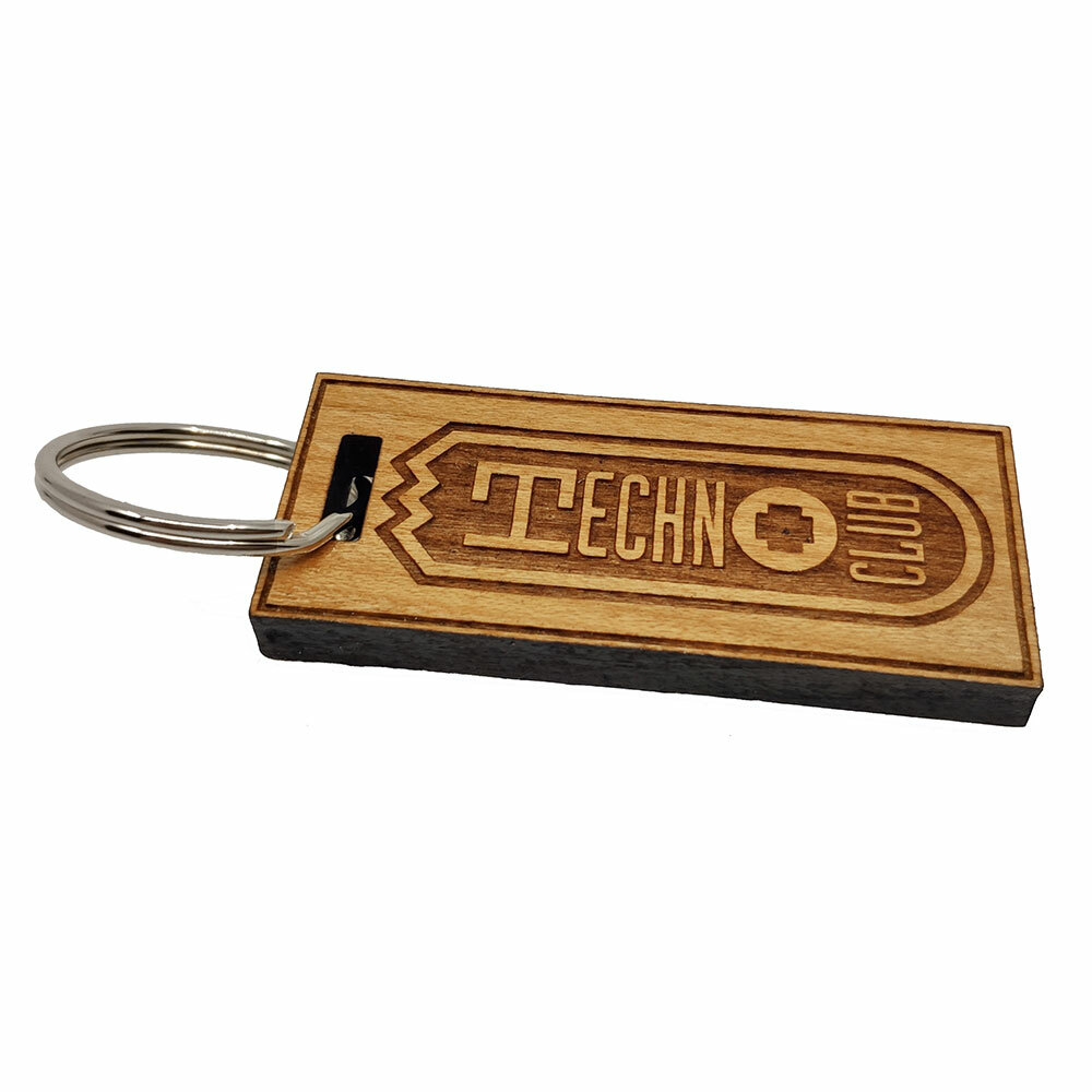 Technoclub Kirschbaumholz-Schlüsselanhänger mit 3D-Lasergravur (Limited Edition) +++ NEU +++ 92266