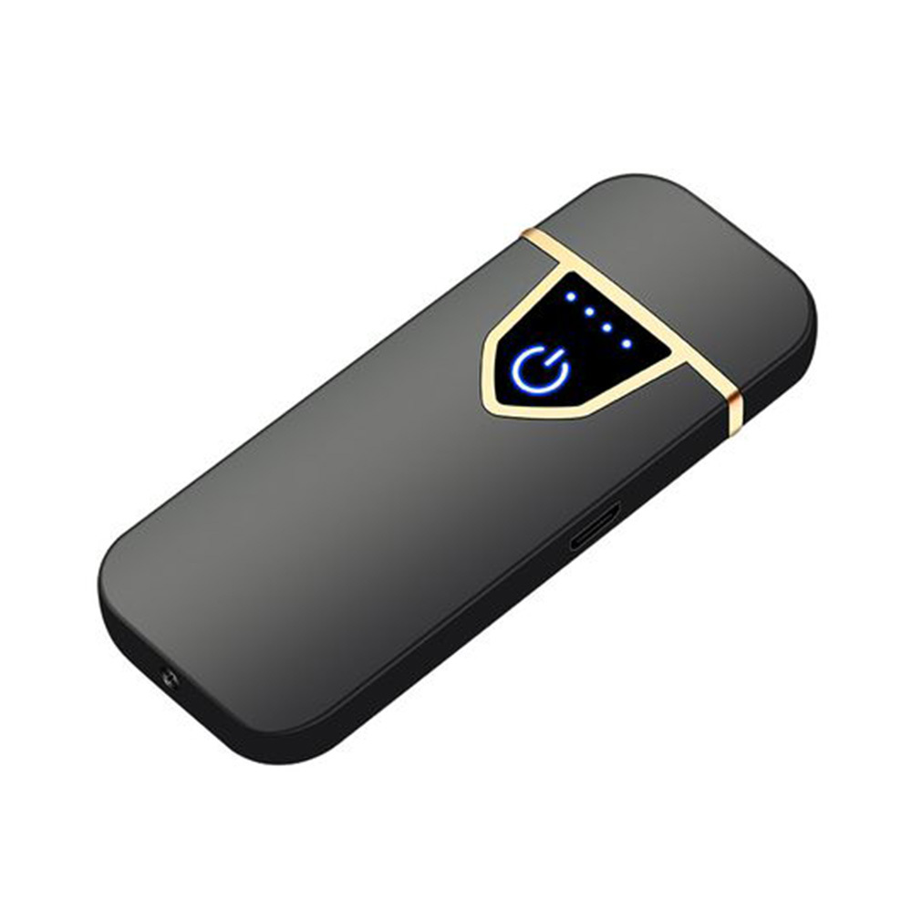 USB Lichtwellen Feuerzeug inkl. Micro USB Ladekabel und edler Geschenkbox (Farbe Schwarz) USB-FZ-SCHWARZ