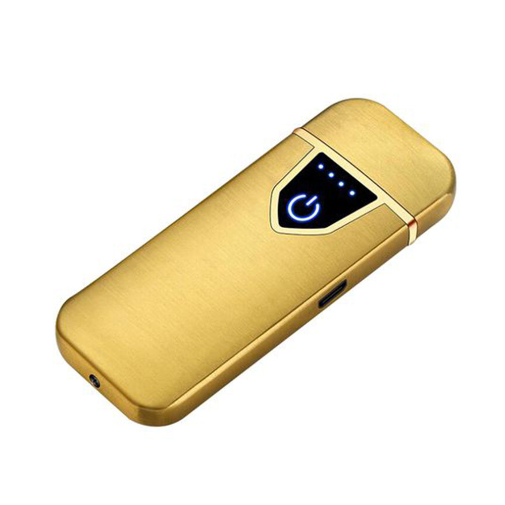 USB Lichtwellen Feuerzeug inkl. Micro USB Ladekabel und edler Geschenkbox (Farbe Gold) USB-FZ-GOLD