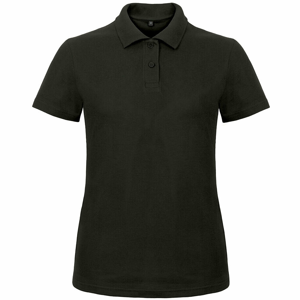 Premium Polohemd mit 2er Knopfleiste (Damen, Farbe Schwarz) Premium Polohemd mit 2er Knopfleiste (Damen, Farbe Schwarz)