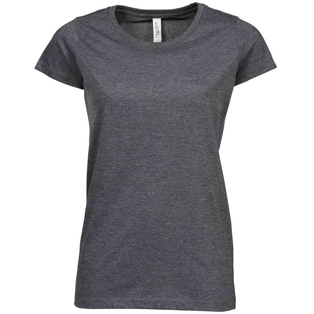 Premium Melange T-Shirt (Damen, Farbe Schwarz) 923092
