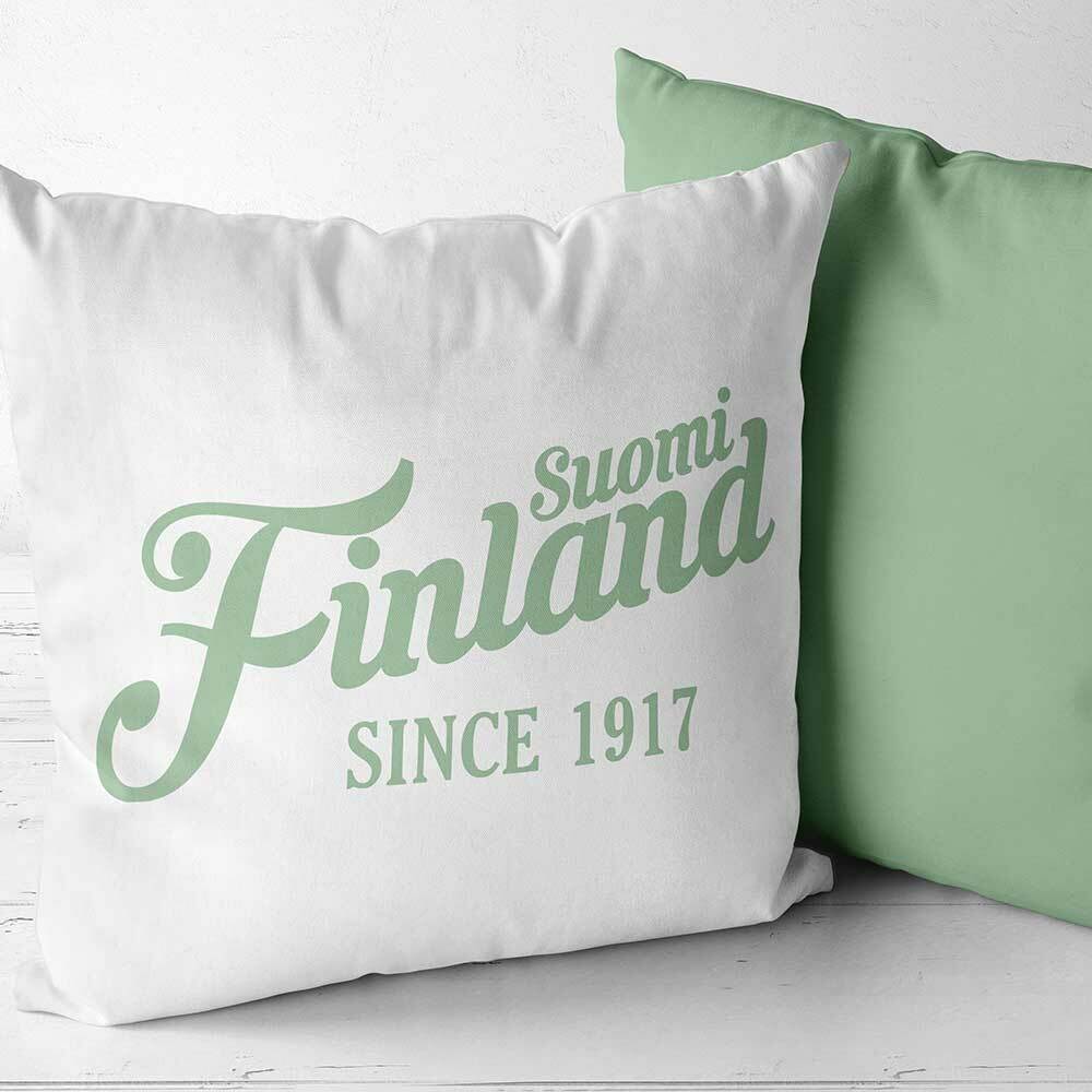 "Suomi Finland - since 1917" Two Tone Kissen (Erhältlich in sechs Farben)
