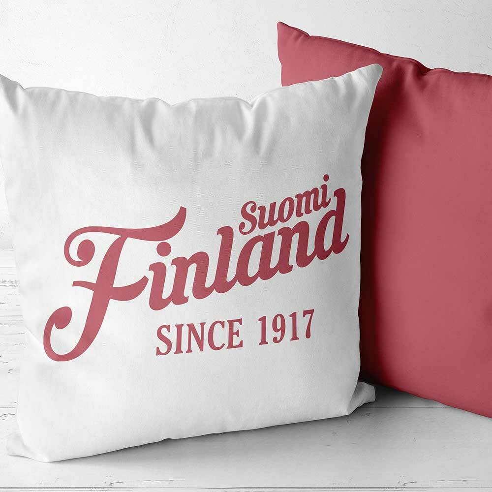 "Suomi Finland - since 1917" Two Tone Kissen (Erhältlich in sechs Farben)