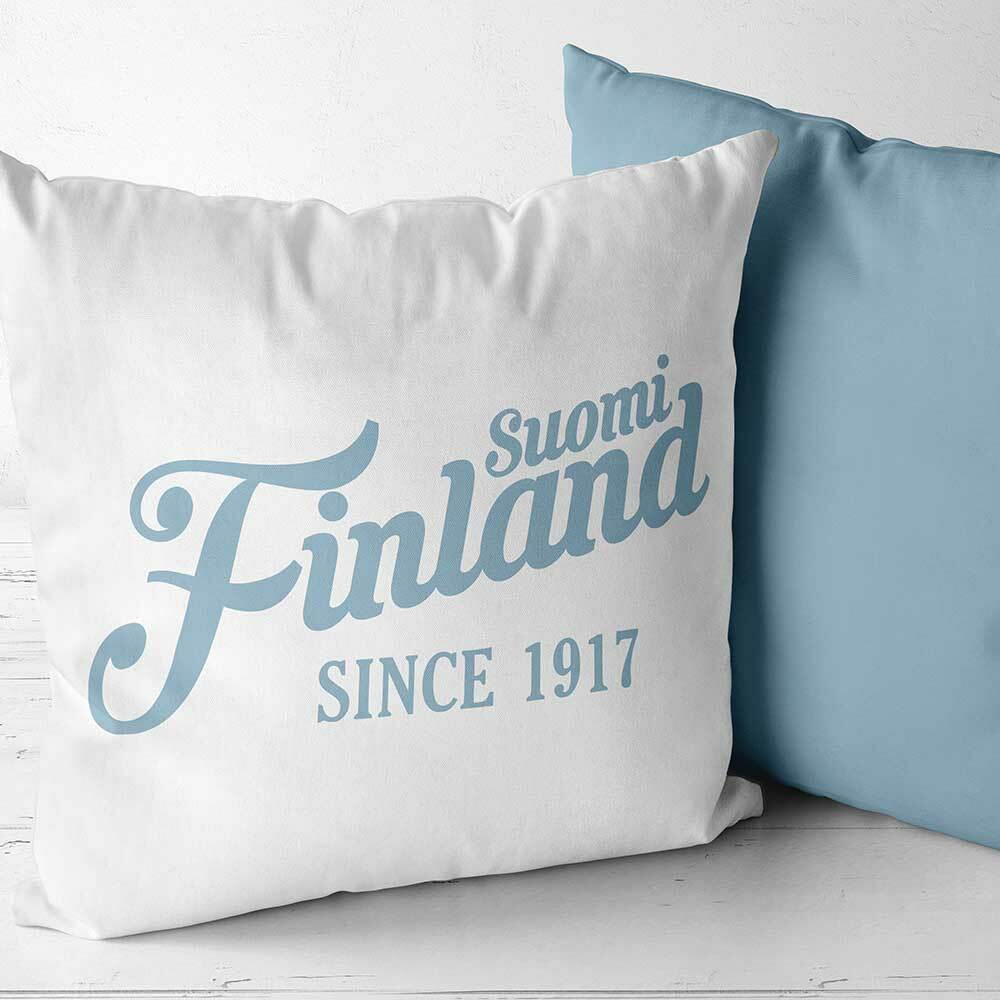 "Suomi Finland - since 1917" Two Tone Kissen (Erhältlich in sechs Farben)