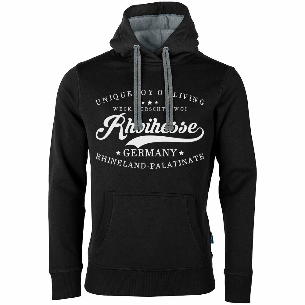 "Weck, Worscht & Woi - Rhoihesse!" Luxury Hoodie (Unisex)