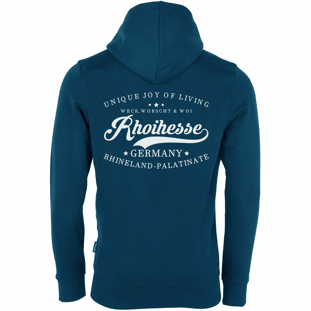 "Rhoihesse - Weck, Worscht & Woi!" Luxury Zip-Hoody (Unisex)