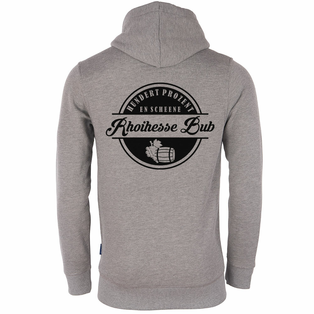 "Hundert Prozent en scheene Rhoihesse Bub" Luxury Zip-Hoody (Unisex)