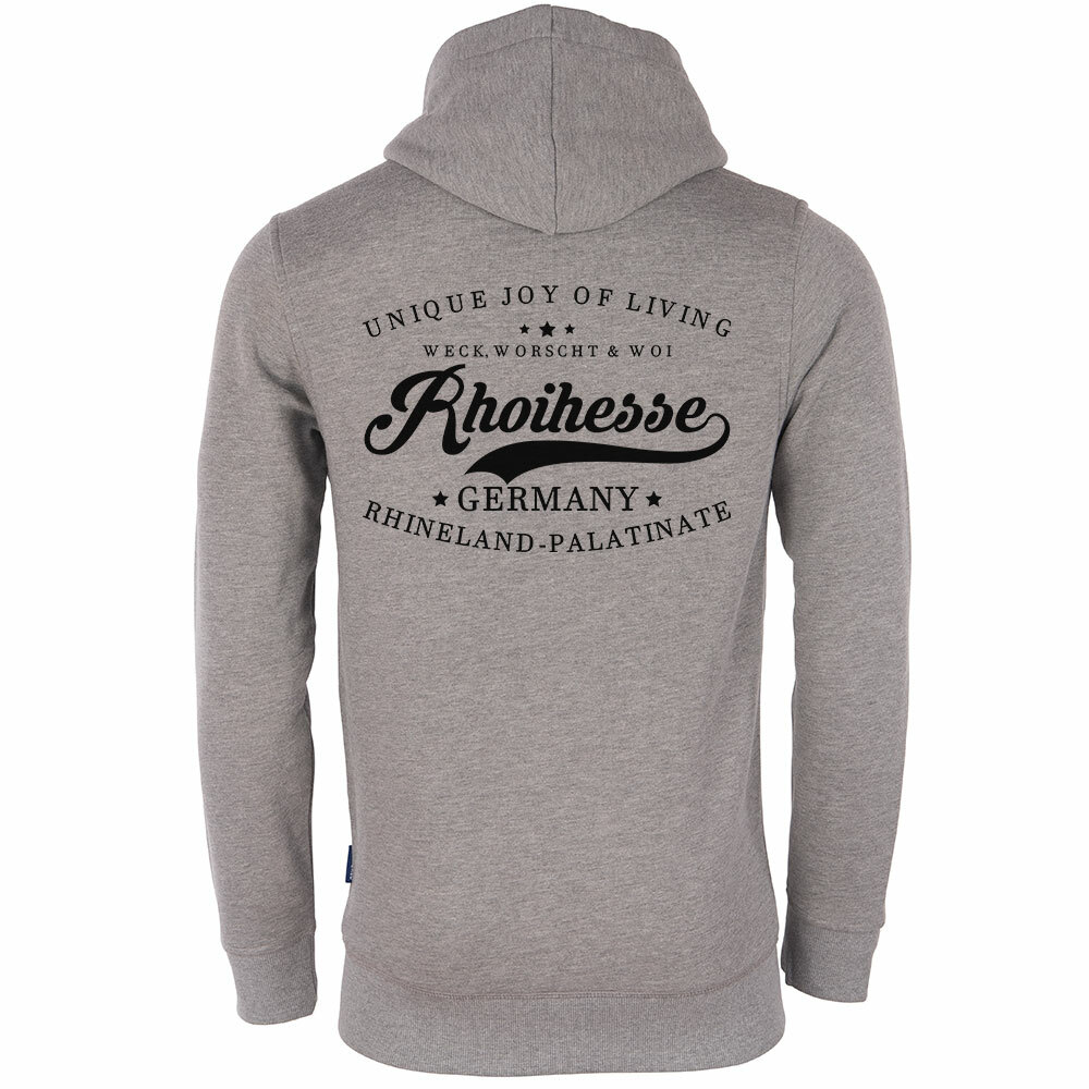 "Rhoihesse - Weck, Worscht & Woi!" Luxury Zip-Hoody (Unisex)