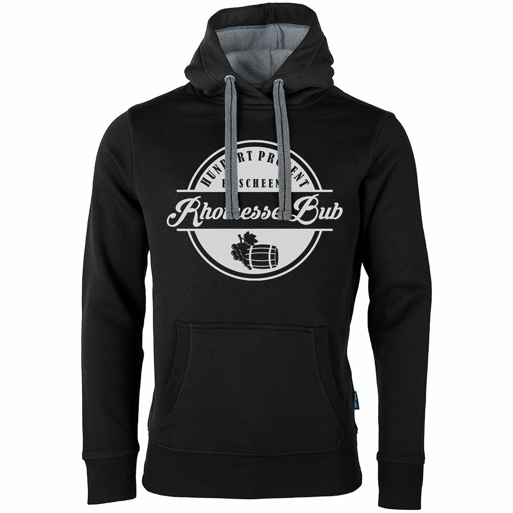 "Hundert Prozent en scheene Rhoihesse Bub" Luxury Hoody (Herren)