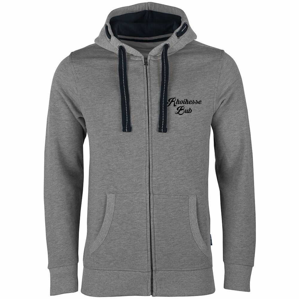 "Hundert Prozent en scheene Rhoihesse Bub" Luxury Zip-Hoody (Unisex)