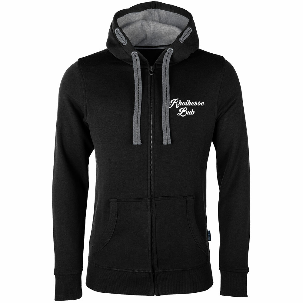 "Hundert Prozent en scheene Rhoihesse Bub" Luxury Zip-Hoody (Unisex) M1-RHL 85329