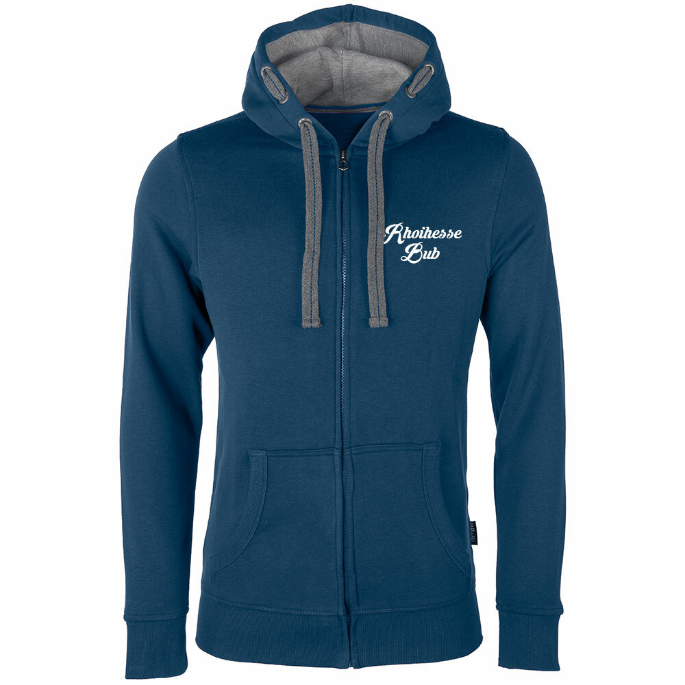 "Hundert Prozent en scheene Rhoihesse Bub" Luxury Zip-Hoody (Unisex)