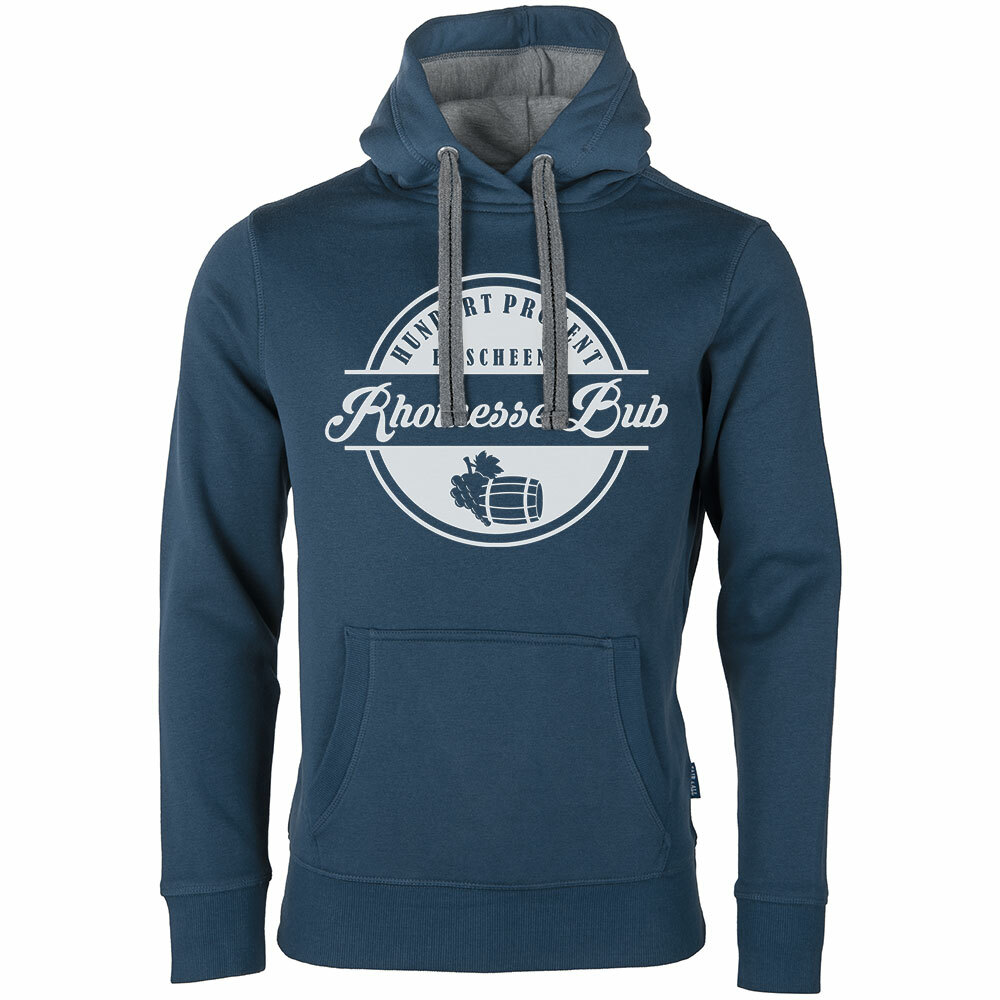 "Hundert Prozent en scheene Rhoihesse Bub" Luxury Hoody (Herren) M1-RHL 30910