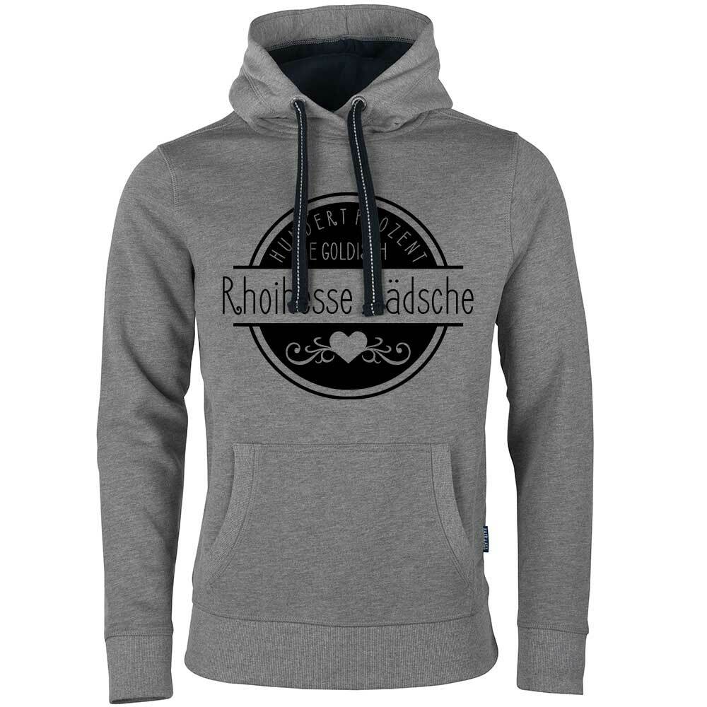 "Hundert Prozent e goldisch Rhoihesse Mädsche" Luxury Hoody (Damen)