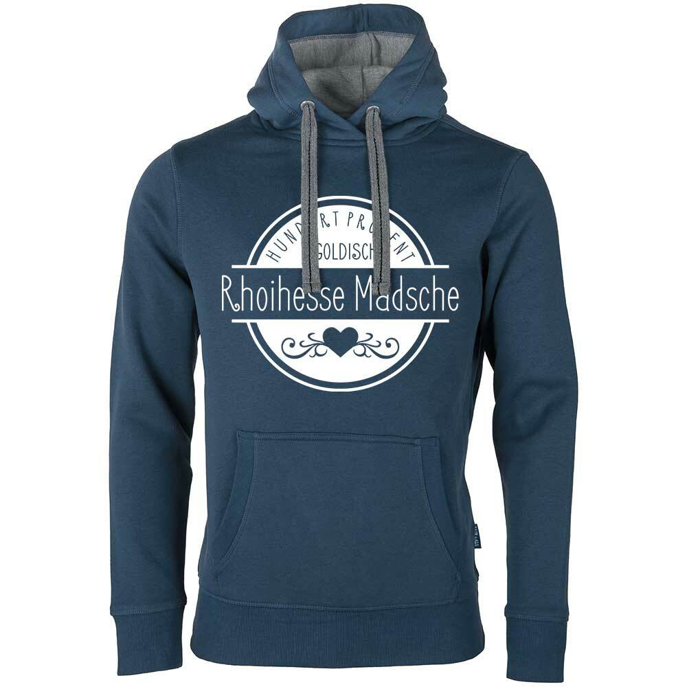 "Hundert Prozent e goldisch Rhoihesse Mädsche" Luxury Hoody (Damen)