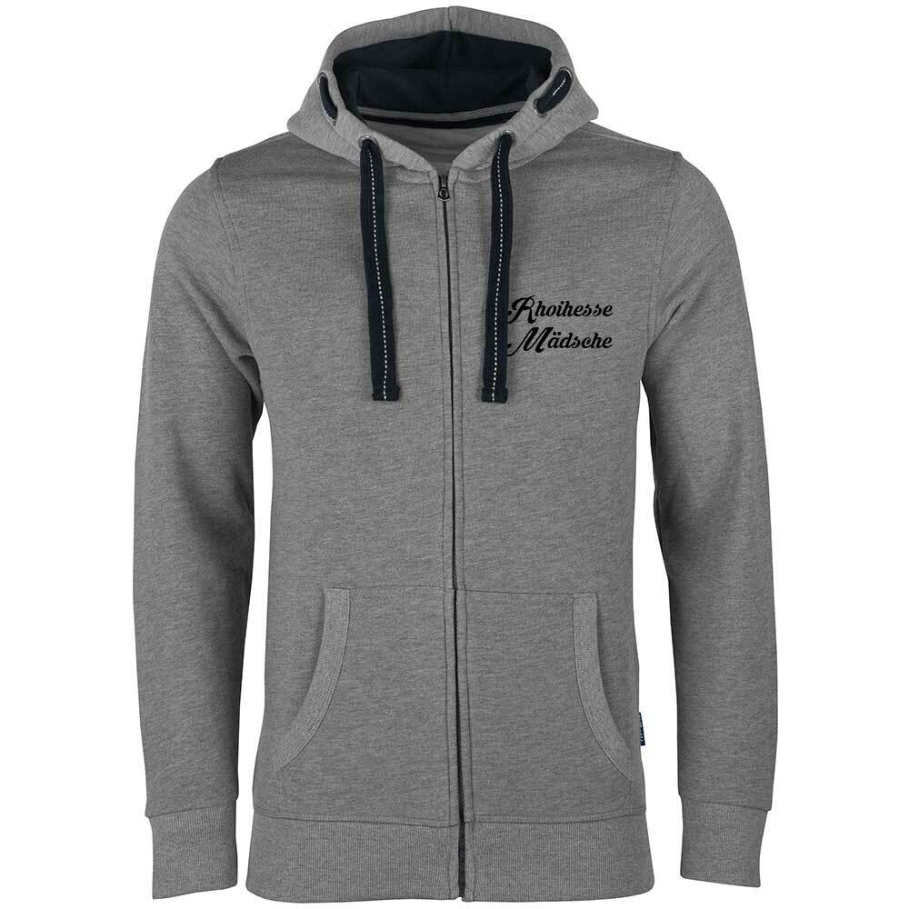 "Hundert Prozent e goldisch Rhoihesse Mädsche" Luxury Zip-Hoody (Damen)