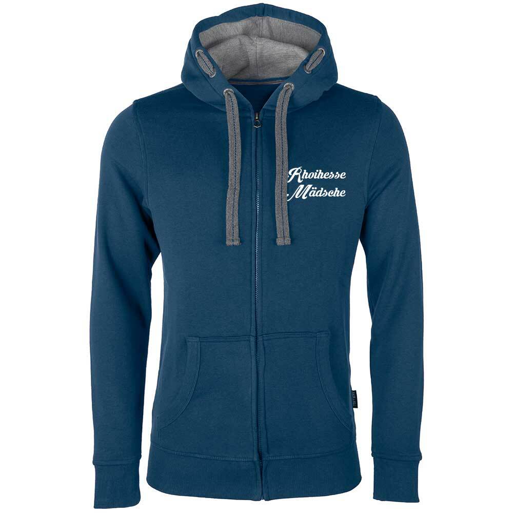 "Hundert Prozent e goldisch Rhoihesse Mädsche" Luxury Zip-Hoody (Damen)
