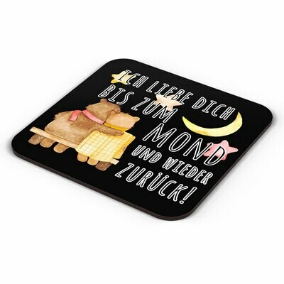 Ich liebe dich bis zum Mond und wieder zurück Tasse (5 Varianten) inkl. Untersetzer