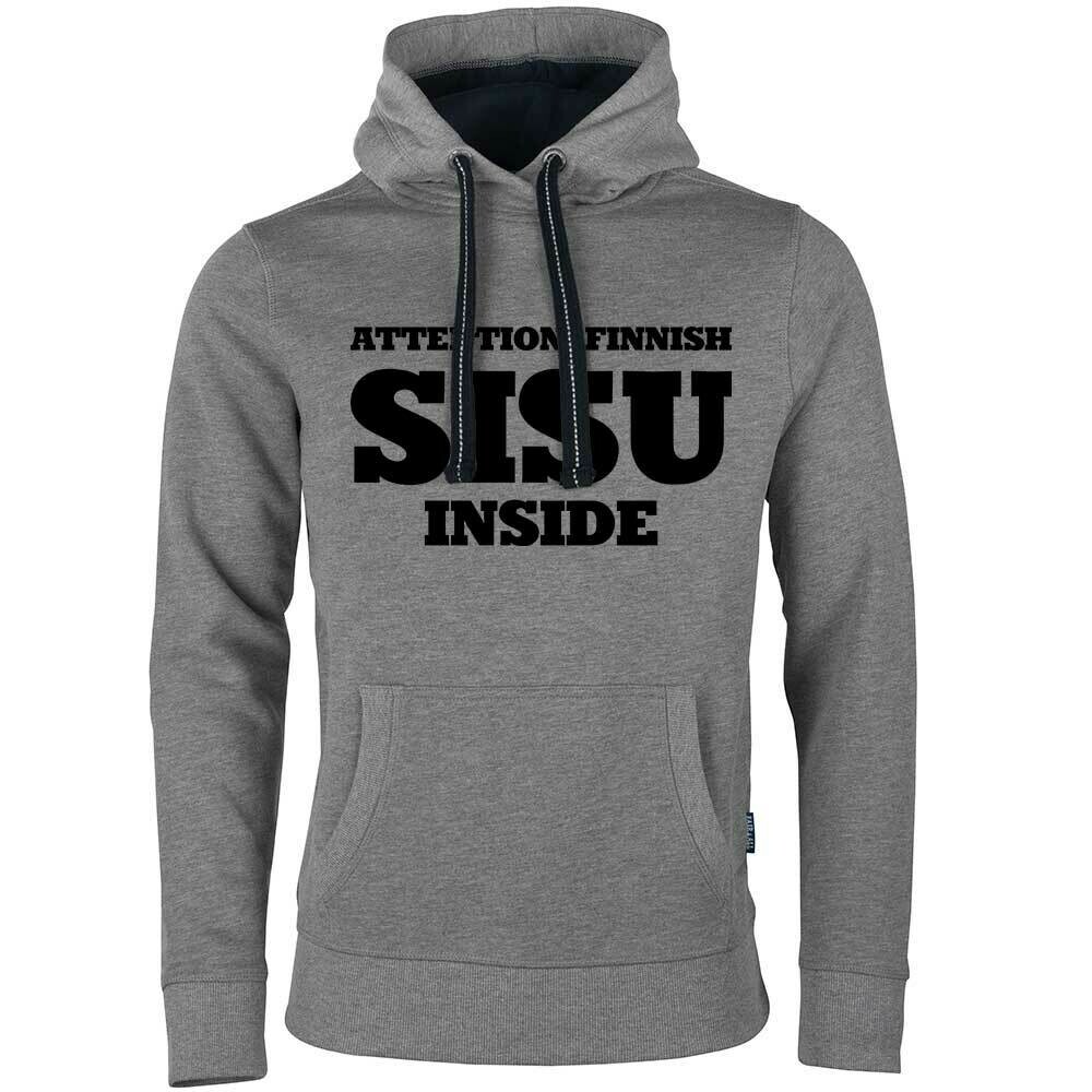 "Attention! Finnish SISU inside" Luxury Hoodie (Unisex)