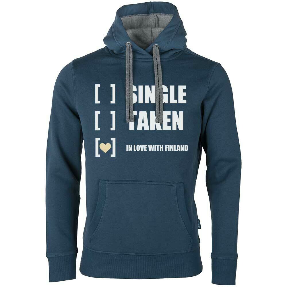 "Single, taken, in love with Finland" Luxury Hoodie (Unisex)