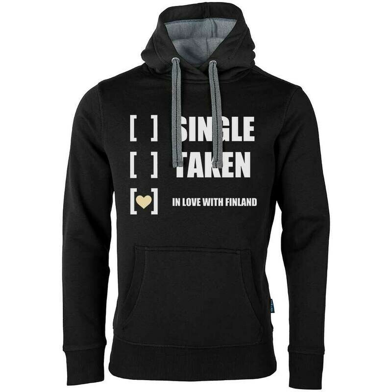 "Single, taken, in love with Finland" Luxury Hoodie (Unisex)