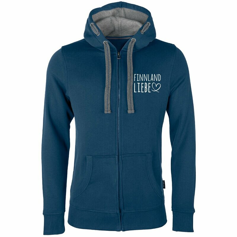 "Finnlandliebe / Variante 2" Luxury Zip-Hoodie (Unisex)