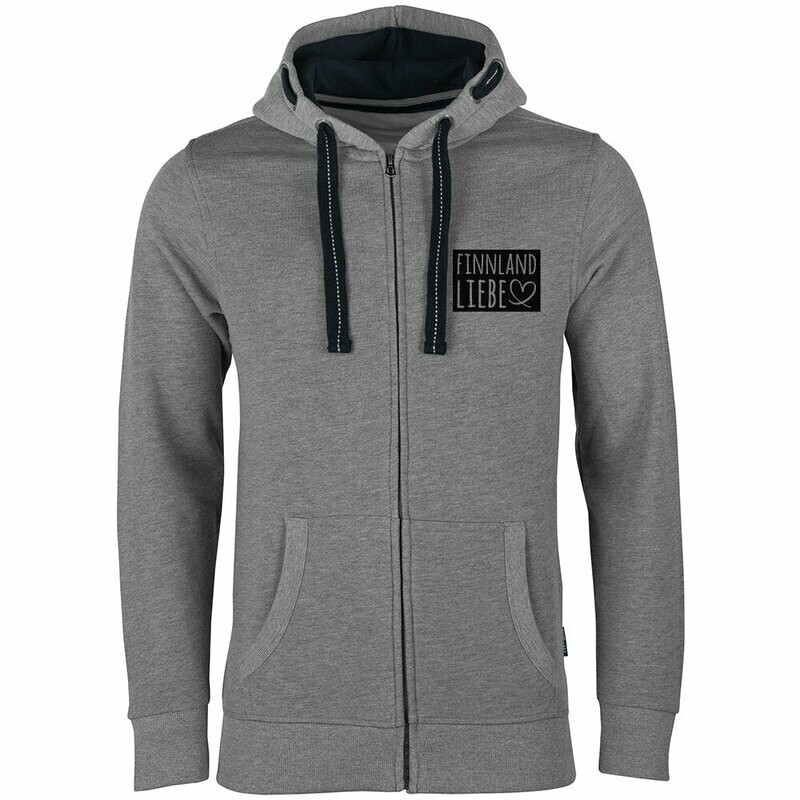 "Finnlandliebe / Variante 1" Luxury Zip-Hoodie (Unisex)
