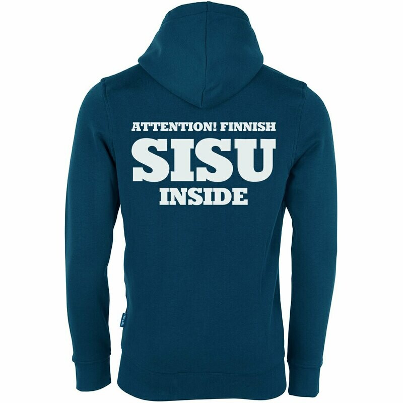 "Attention! Finnish SISU inside" Luxury Zip-Hoodie (Unisex)