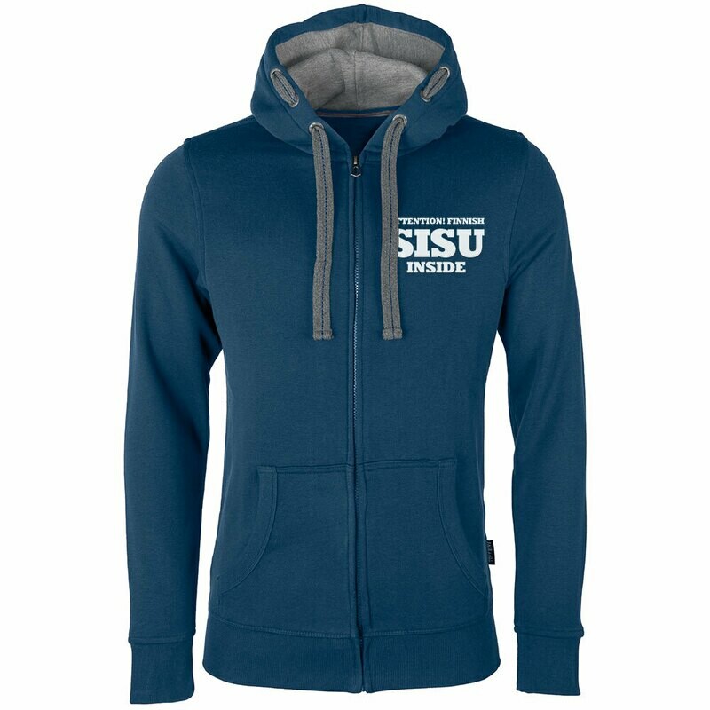 "Attention! Finnish SISU inside" Luxury Zip-Hoodie (Unisex)