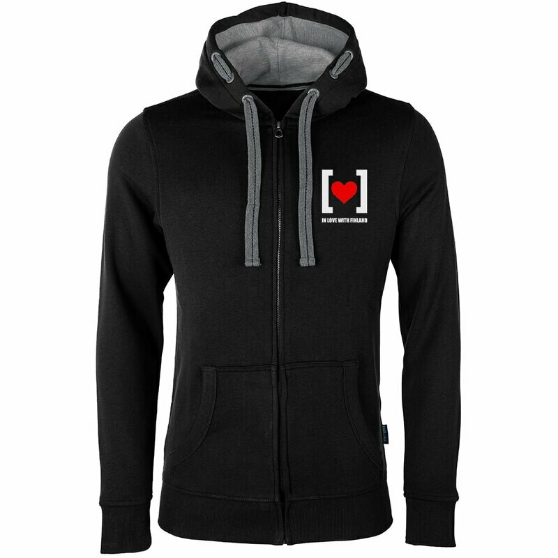"Single, taken, in love with Finland" Luxury Zip-Hoodie (Unisex)