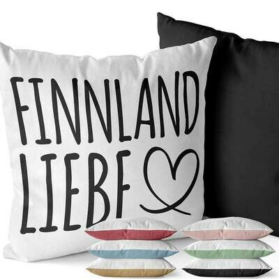 "Finnlandliebe" Two Tone Kissen (Erhältlich in sechs Farben)