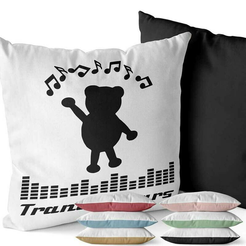 Trance Bears Two-Tone Kissen (Erhältlich in sechs Farben)