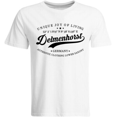 Delmenhorst T-Shirt mit GPS Koordinaten (Herren, Rundhals- oder V-Ausschnitt)