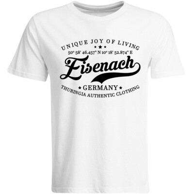 Eisenach T-Shirt mit GPS Koordinaten (Herren, Rundhals- oder V-Ausschnitt)