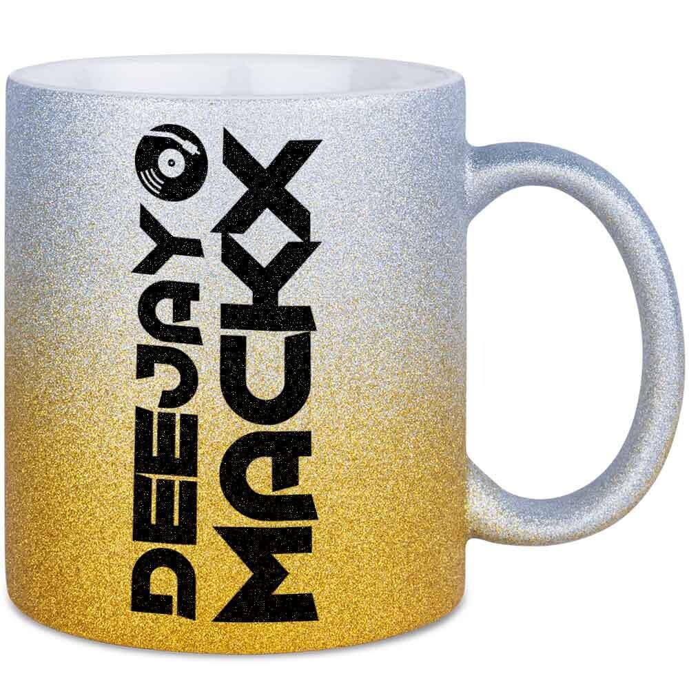 Deejay Mackx Luxury Glitzertasse mit Farbverlauf (erhältlich in drei funkelnden Farben)
