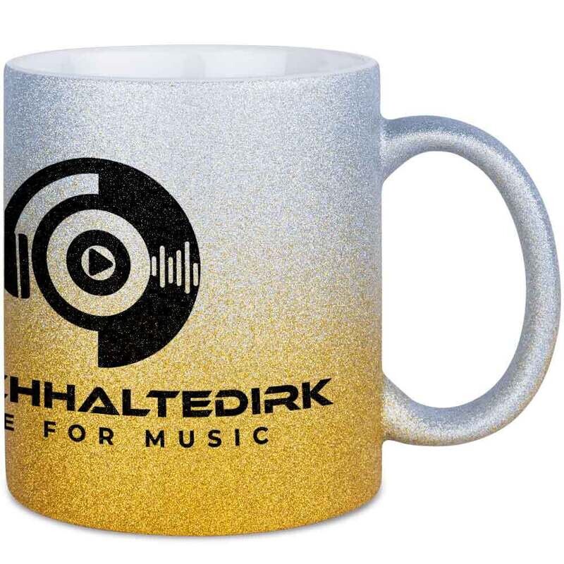 Durchhaltedirk Luxury Glitzertasse mit Farbverlauf (erhältlich in drei funkelnden Farben)