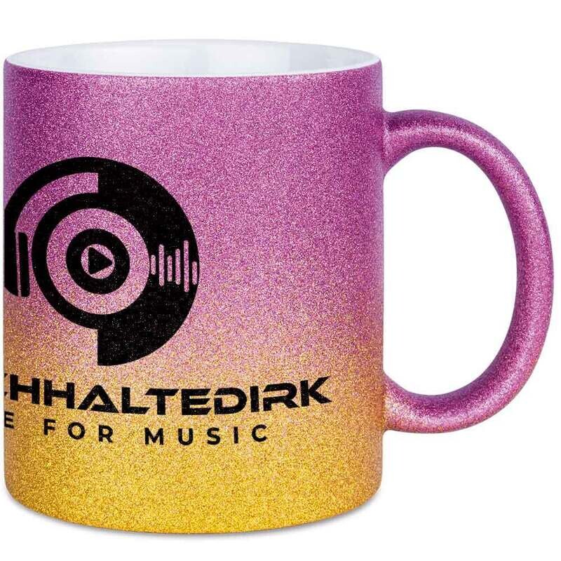 Durchhaltedirk Luxury Glitzertasse mit Farbverlauf (erhältlich in drei funkelnden Farben)