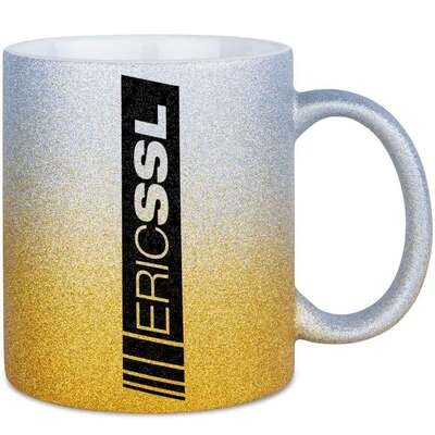 ERIC SSL Luxury Glitzertasse mit Farbverlauf (erhältlich in fünf funkelnden Varianten)