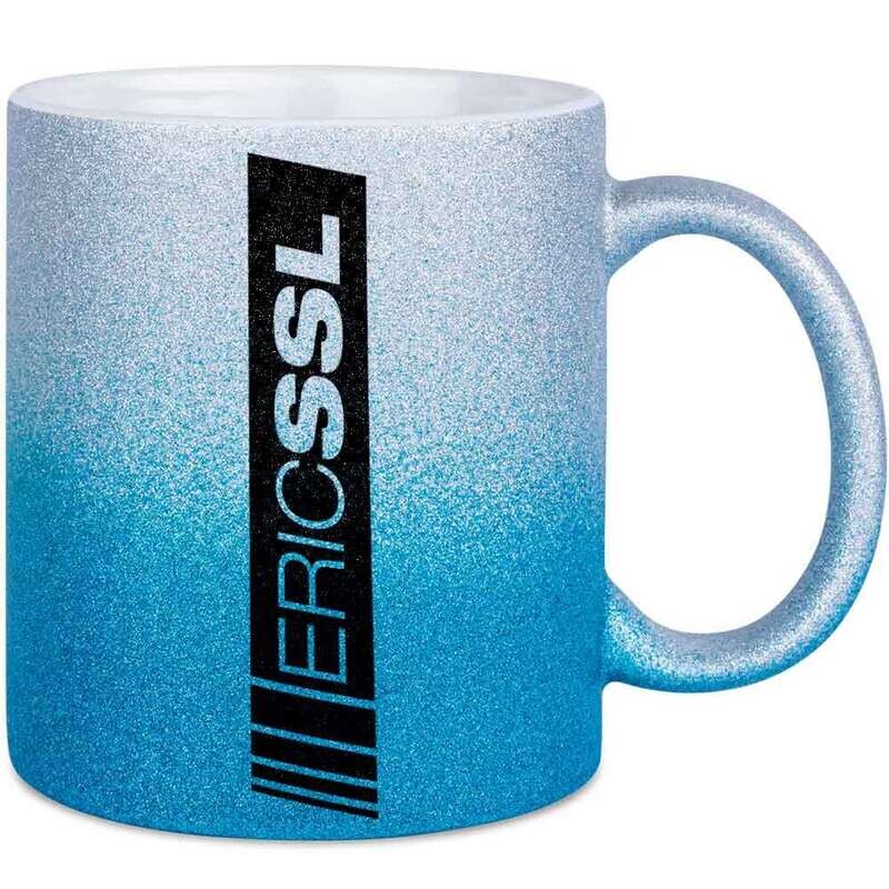 ERIC SSL Luxury Glitzertasse mit Farbverlauf (erhältlich in fünf funkelnden Varianten)