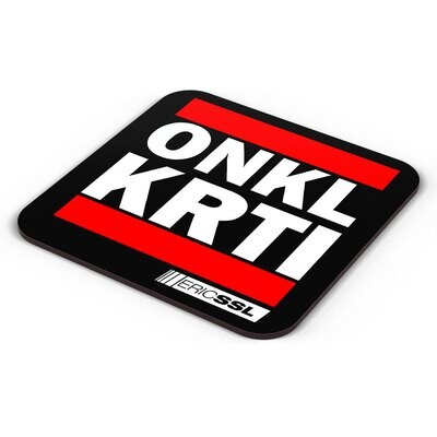 ONKL KRTI Getränkeuntersetzer aus Hartfaser (Rot/Weiß)