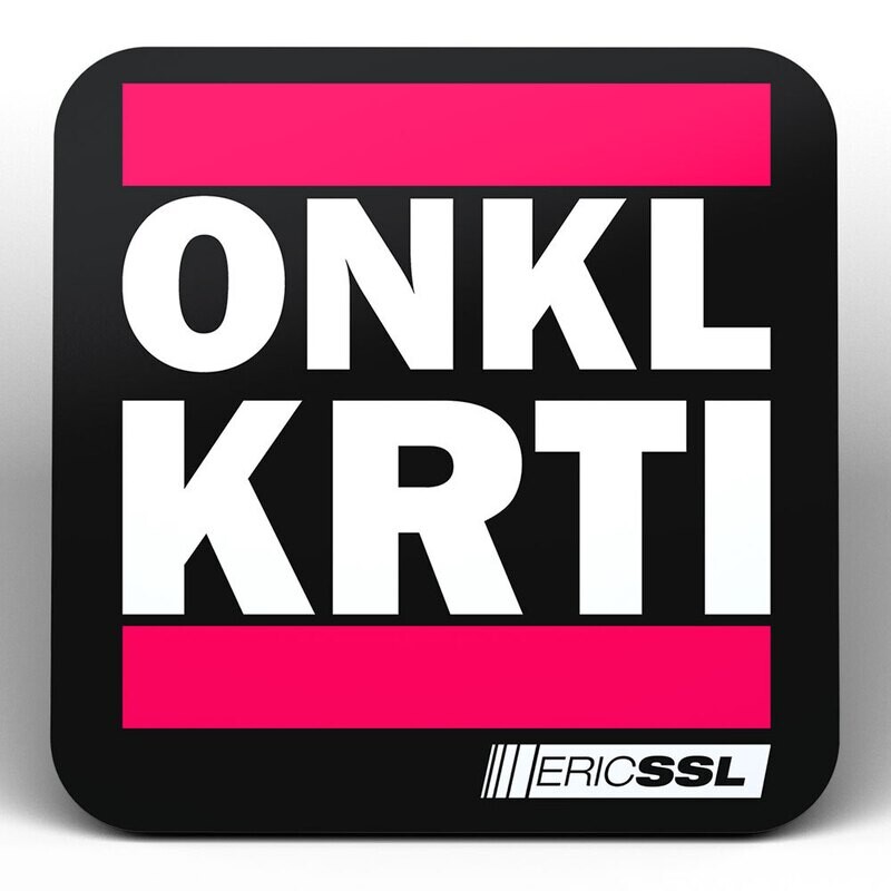 ONKL KRTI Getränkeuntersetzer aus Hartfaser (Pink/Weiß)