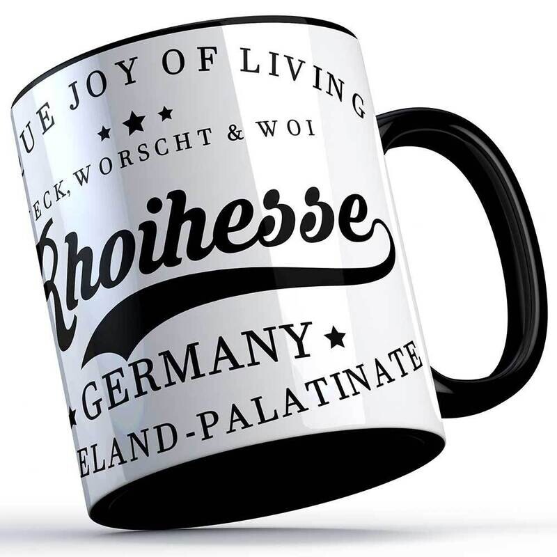 "Weck, Worscht & Woi - Rhoihesse" Keramiktasse