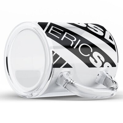 ERIC SSL Tasse aus klarem Glas (Design 1)