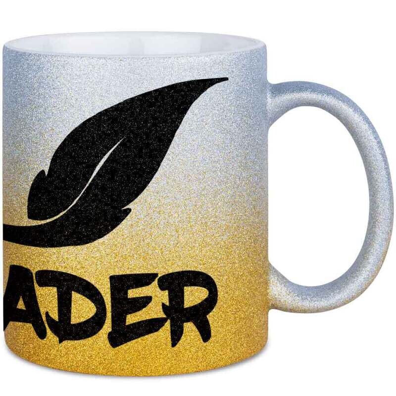 DJ Dreamreader Luxury Glitzertasse mit Farbverlauf (erhältlich in fünf funkelnden Varianten)