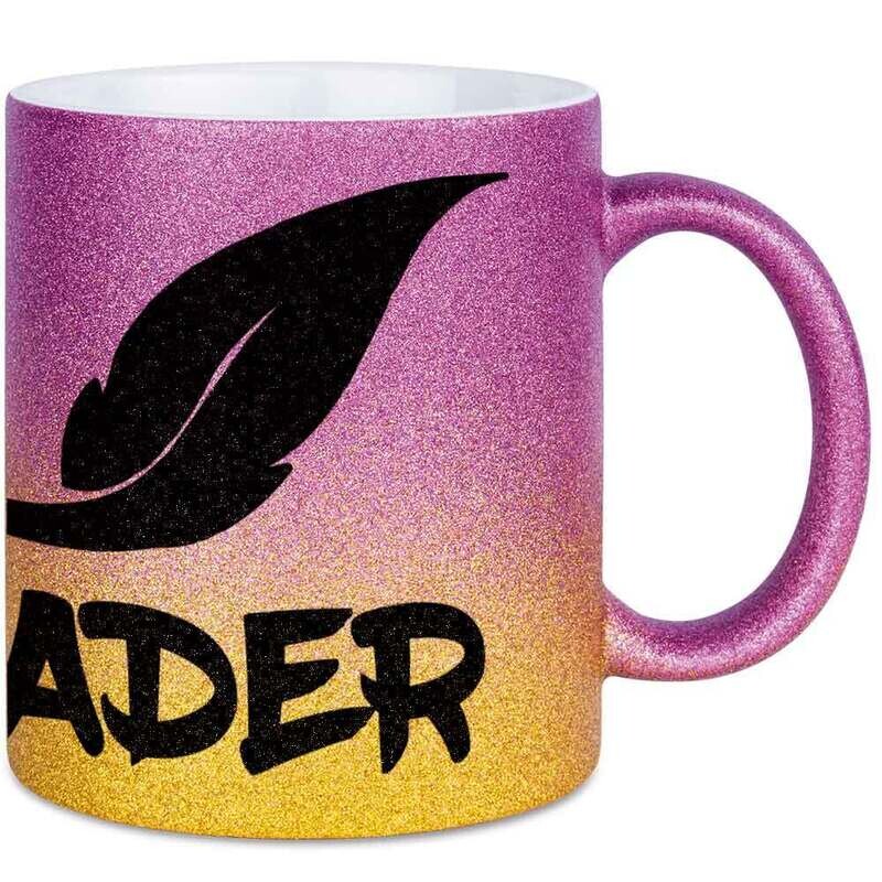 DJ Dreamreader Luxury Glitzertasse mit Farbverlauf (erhältlich in fünf funkelnden Varianten)