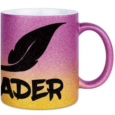 DJ Dreamreader Luxury Glitzertasse mit Farbverlauf (erhältlich in fünf funkelnden Varianten)
