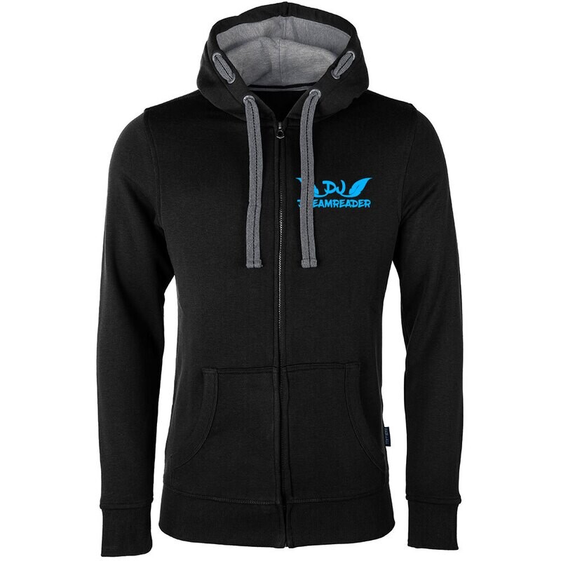 DJ Dreamreader Luxury Zip-Hoodie Farbe Schwarz (Unisex)